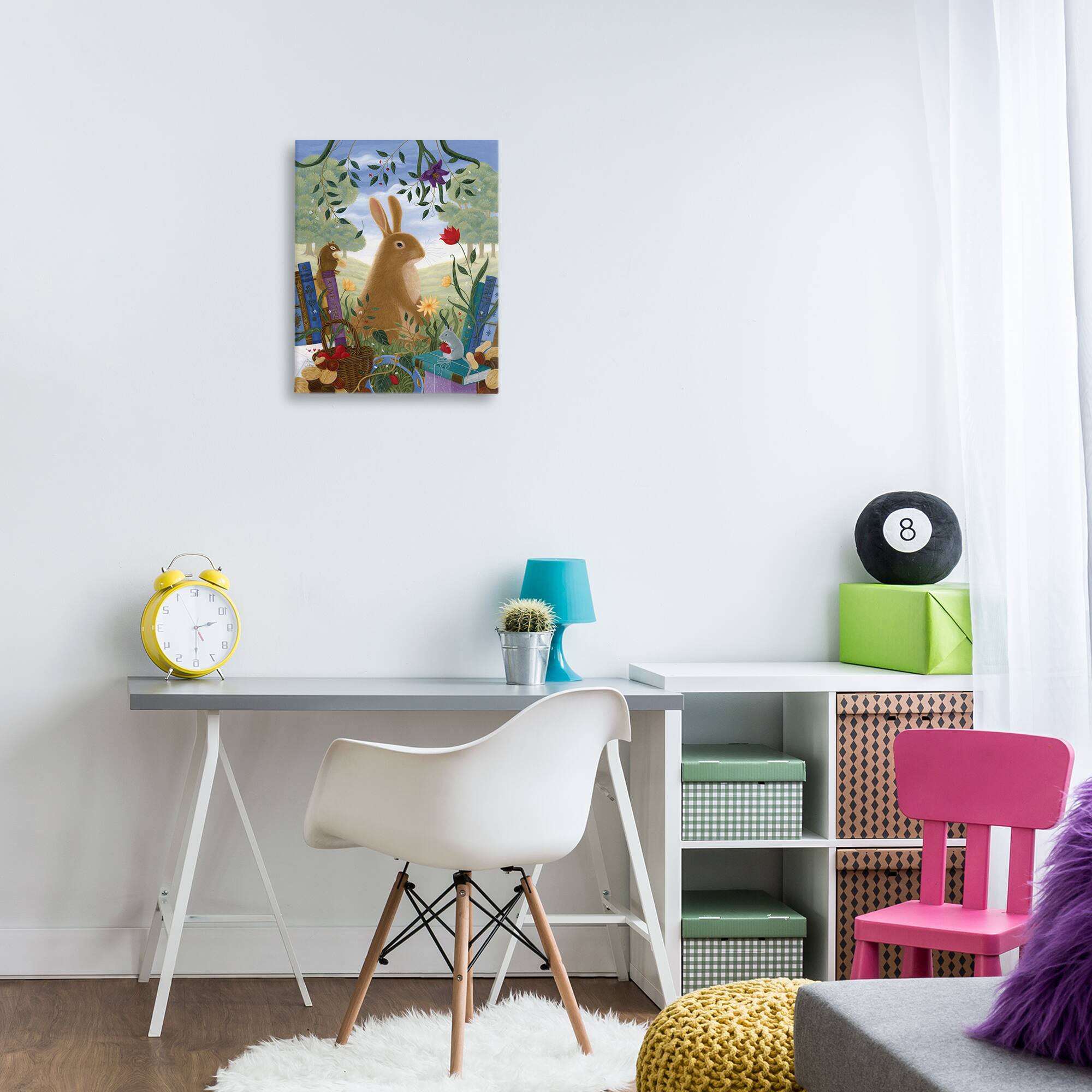 Stupell Industries Spring View Rabbit & Friends Canvas Wall Art